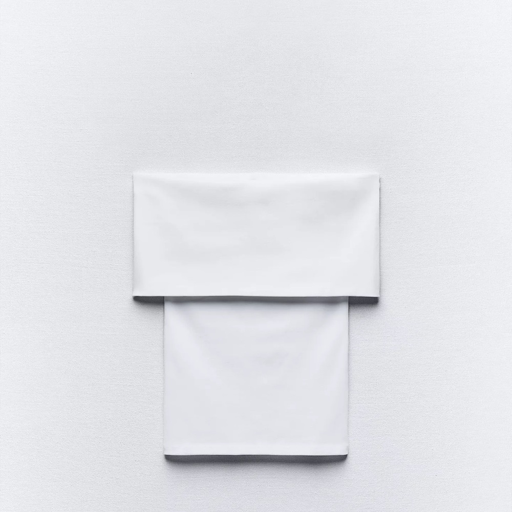 Zara White Off-Shoulder Top